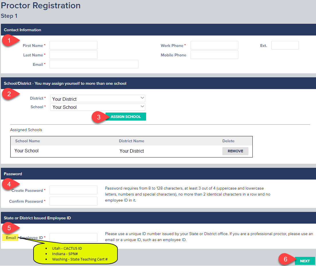 How do I register to be a proctor?